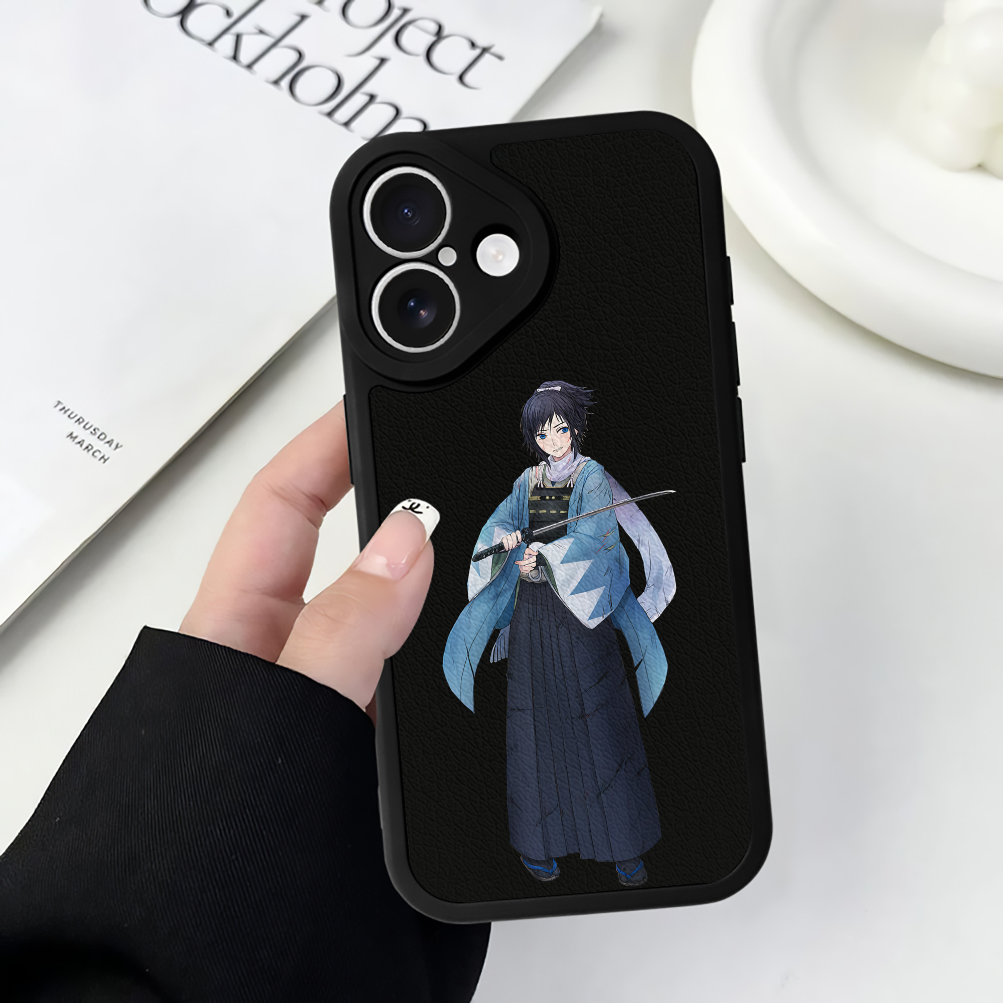 （画像用） 刀剣乱舞 Touken Ranbu 【iPhone 16シリーズ対応】シリコンスマホケース（レザー調） 材質：シリコン
